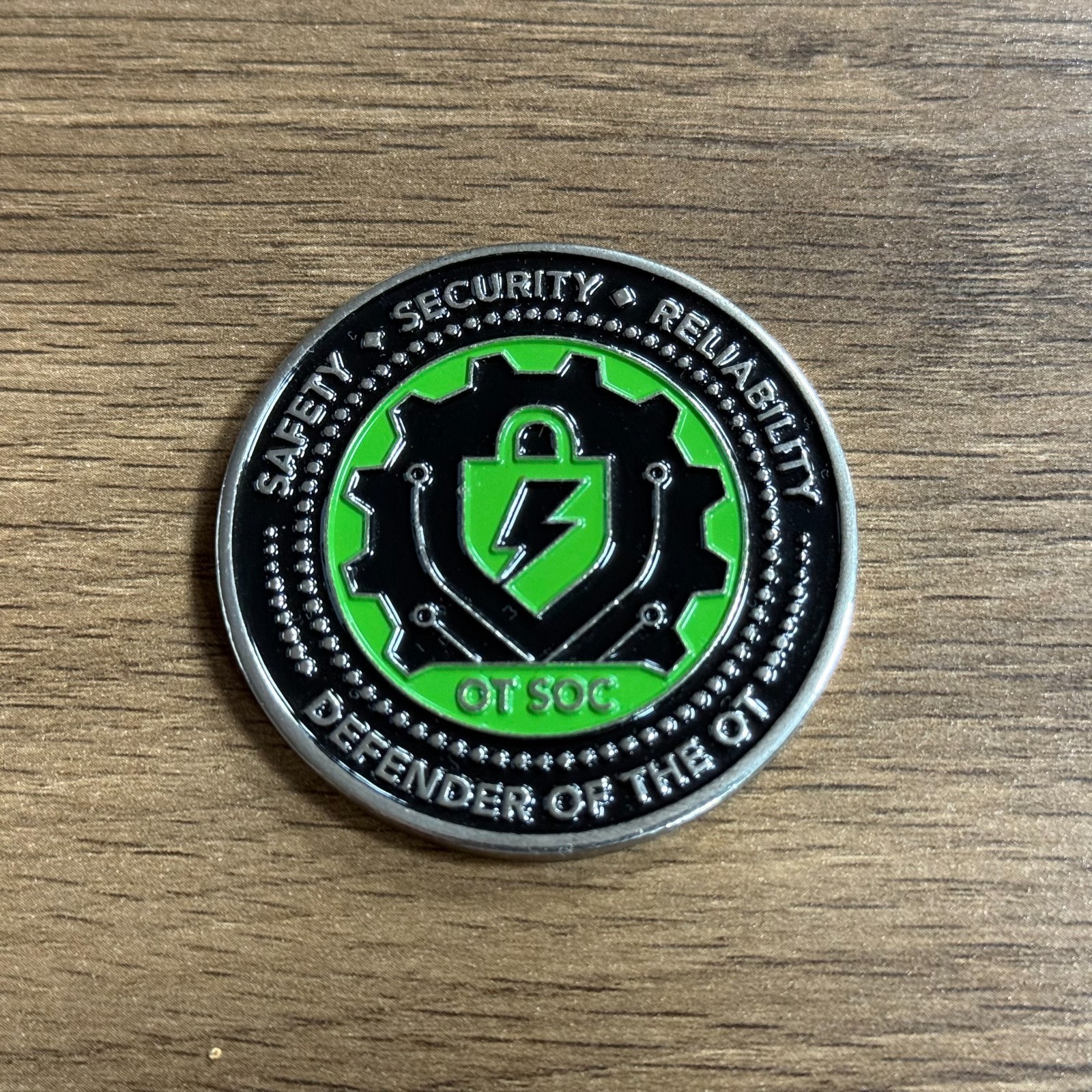 OT SOC Safety Security Reliability Defender of the OT Challenge Coin  3#E