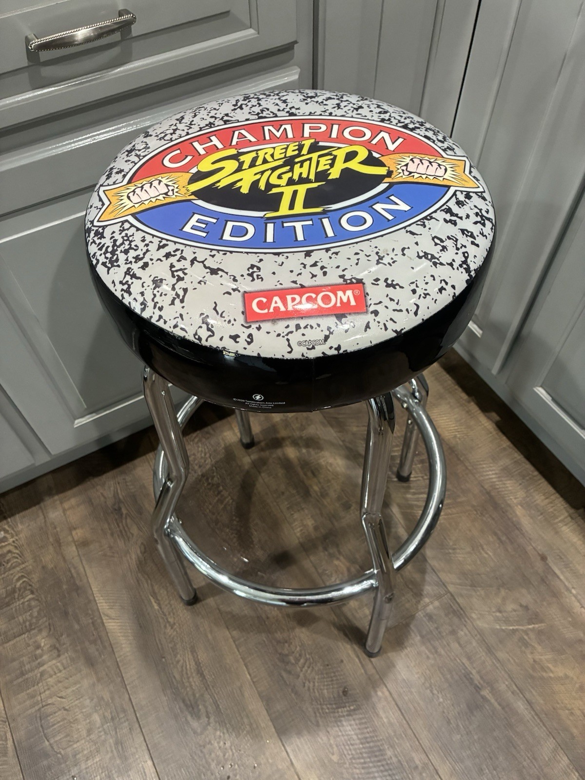 Arcade1Up Street Fighter 2 Champion Edition Adjustable Stool Capcom Official