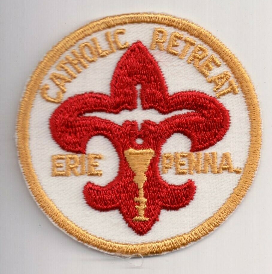 BSA Catholic Retreat Patch, Erie Pennsylvania, 1950s-60s, Crisp Mint