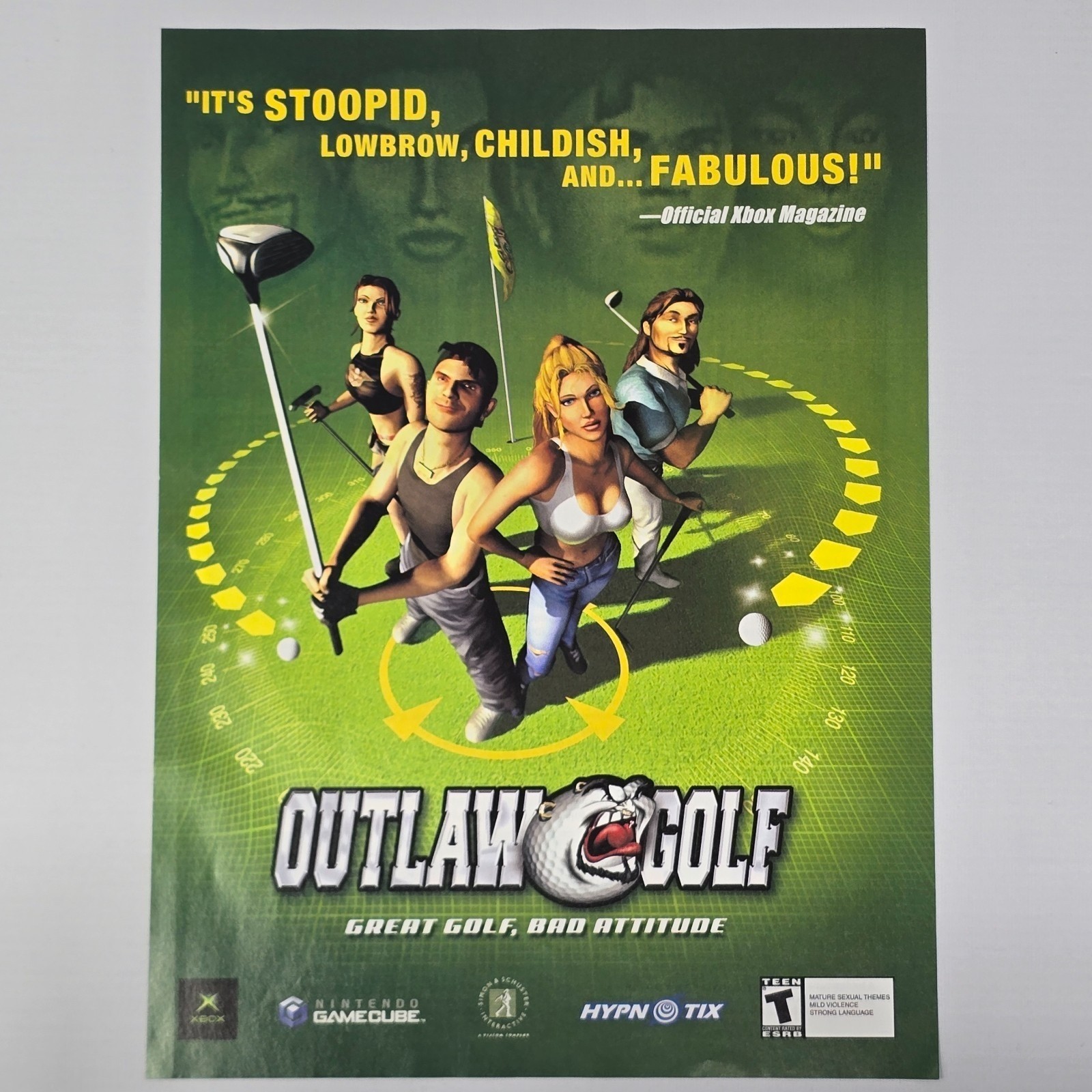 Outlaw Golf Xbox GameCube Authentic Magazine Ad