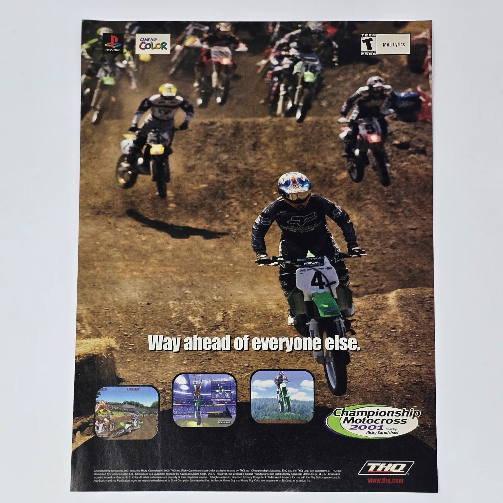 Championship Motocross 2001 PS1 Way Ahead Print Ad/Poster Official Promo Art