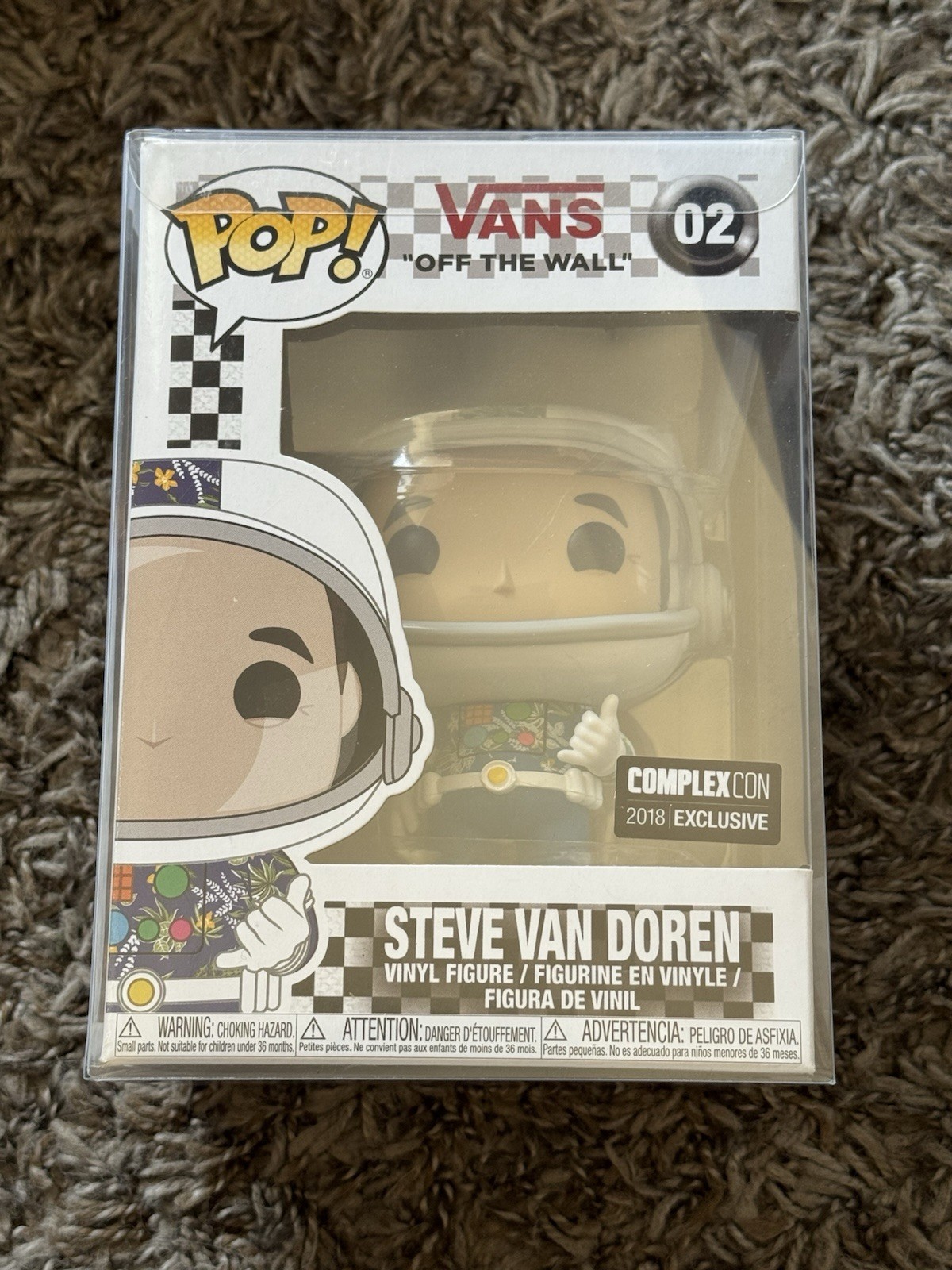 Funko Pop Vans Steve Van Doren #02 Blue Astronaut ComplexCon 2018 In Protector