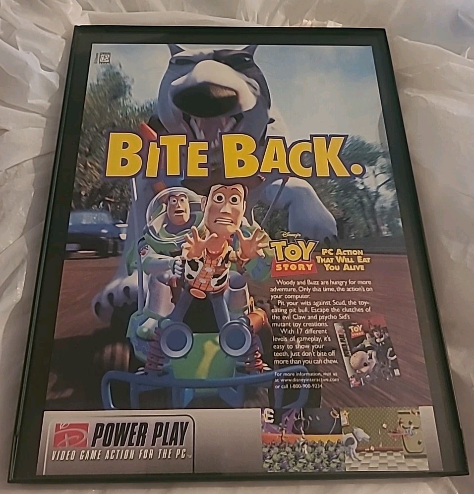 Toy Story Disney PC Video Game Print Ad 1997 Framed 8.5x11 