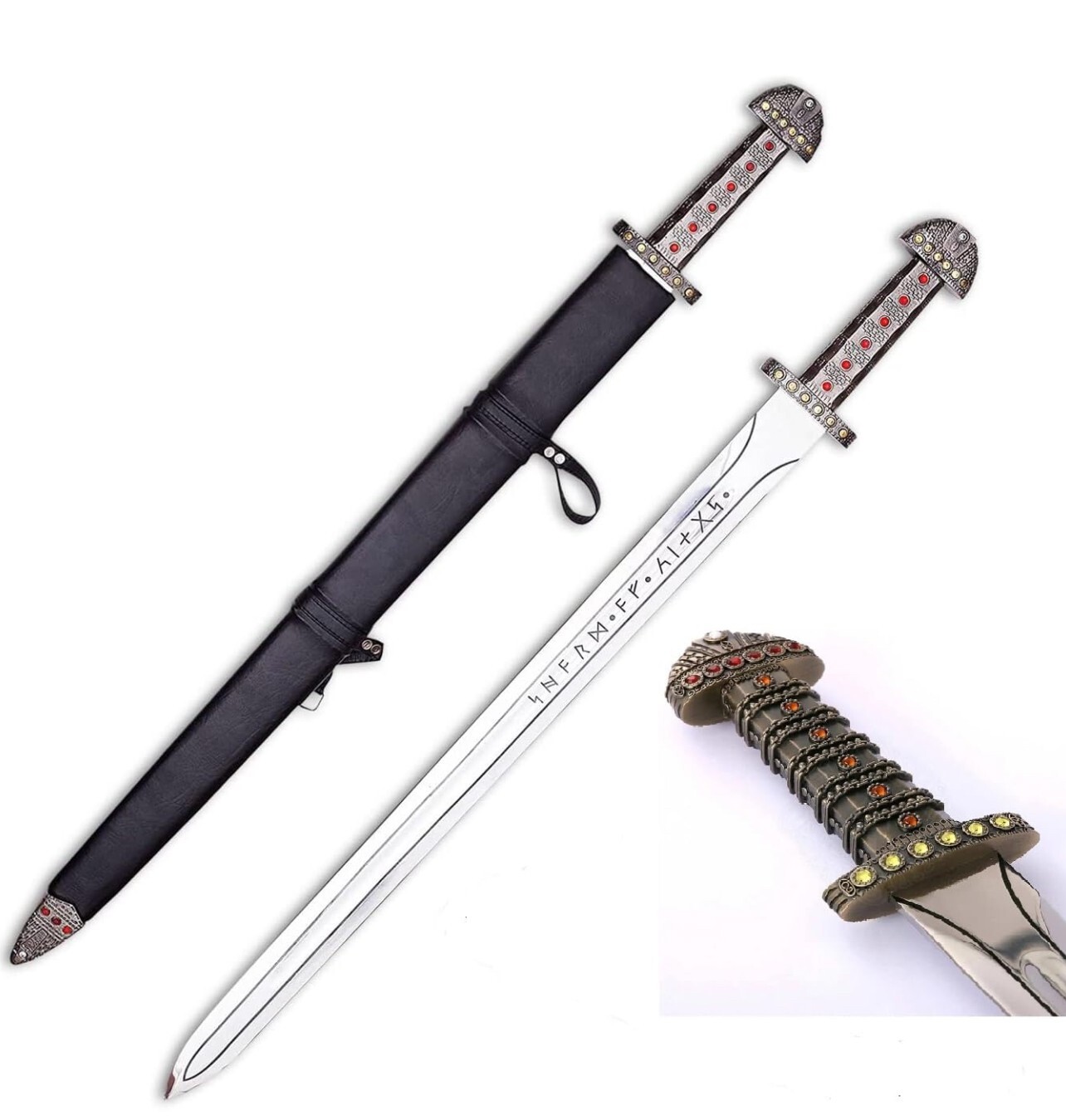 Viking Sword of King Ragnarok Lothbrok, Vikings Ragnar, Medieval Sword,Witcher