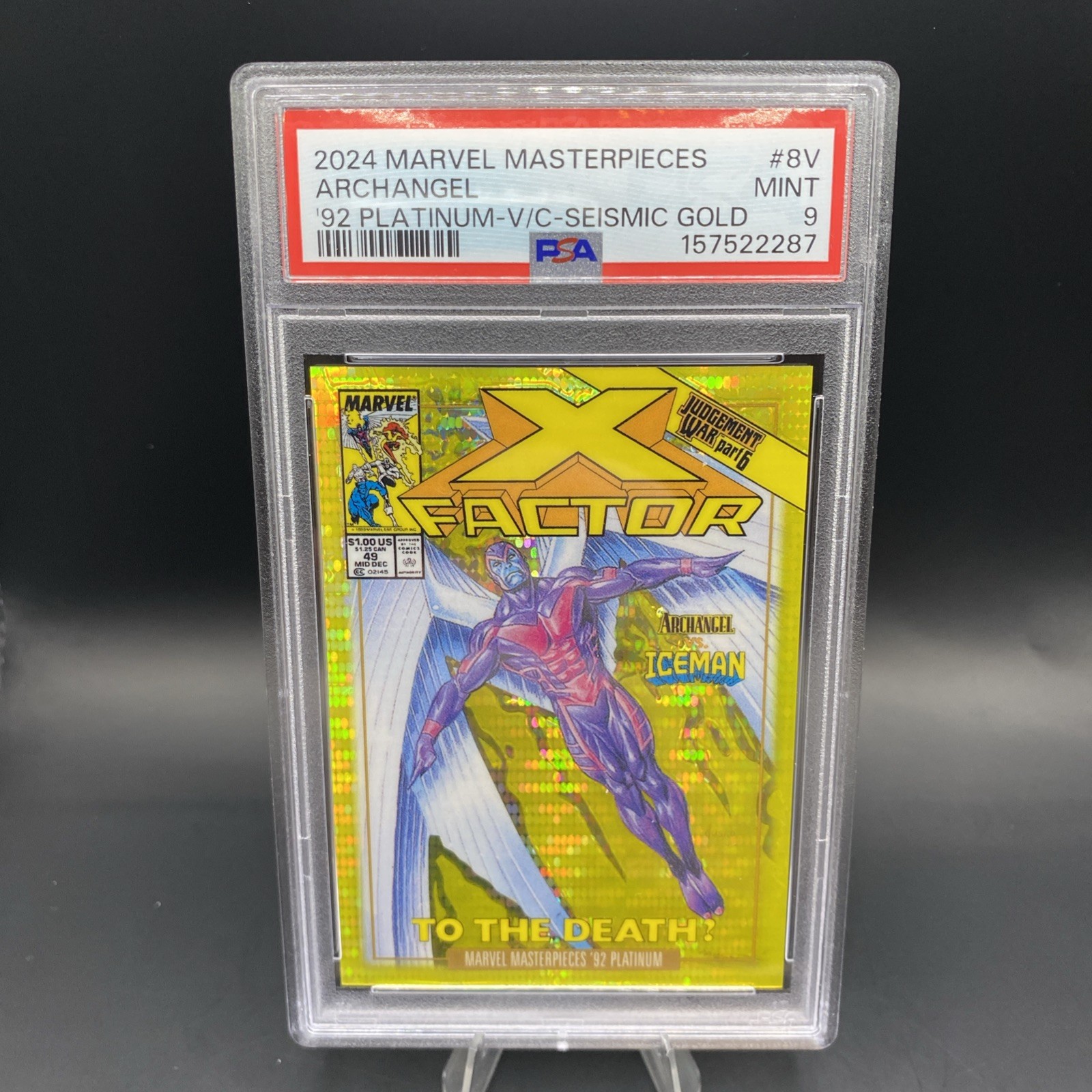 1992 Upper Deck Marvel Masterpiece Seismic Gold ARCHANGEL PSA 9-Mint