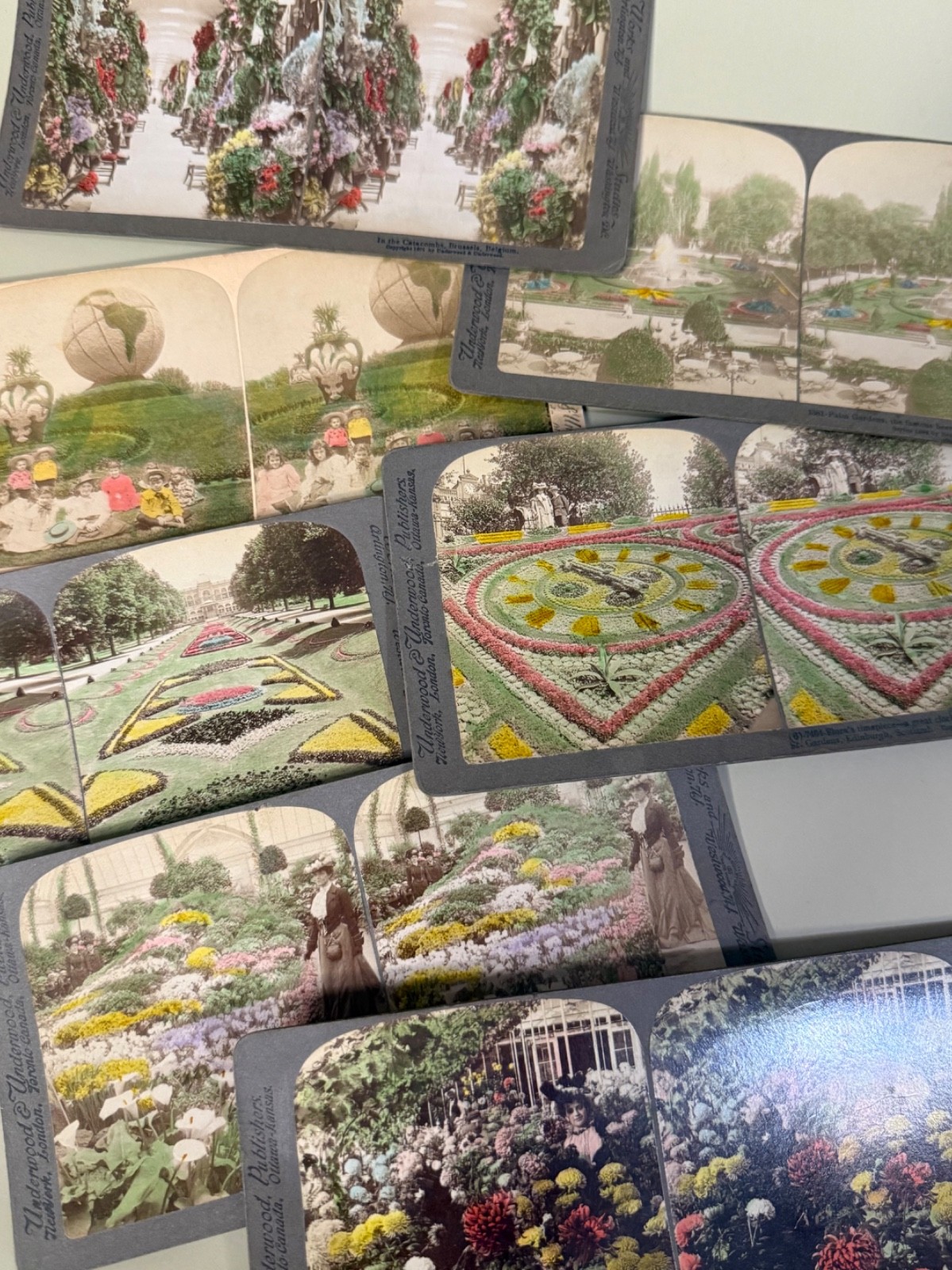 Stereoscope Cards - Mixed Lot, Antique Underwood, Strohmeyer, Color B/W
