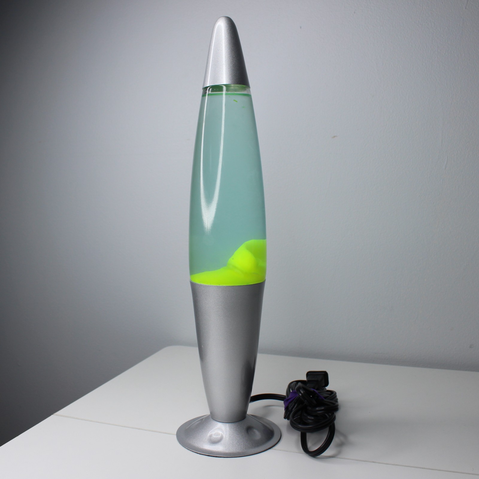 Vintage FX Alluvium Lite Lava Lamp Y2K Neon Green Yellow Rare WORKS