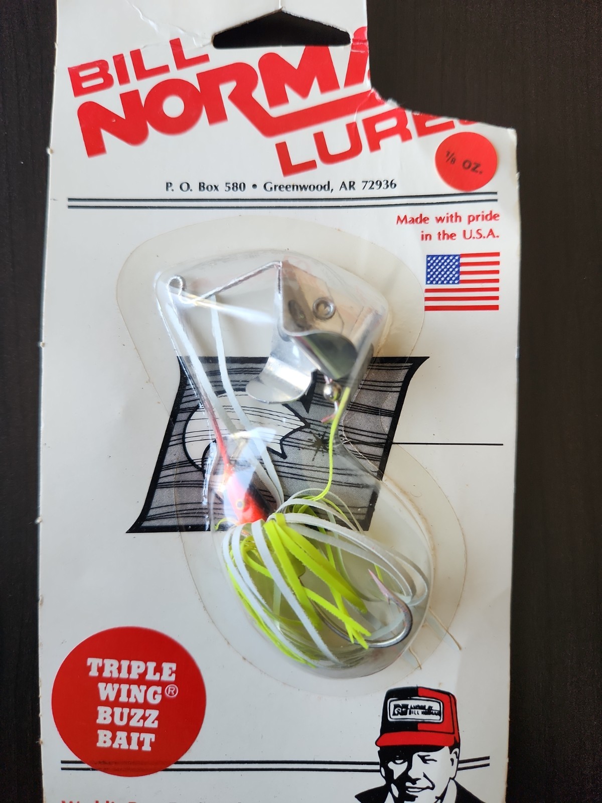Vintage Bill Norman TRIPLE WING Buzz Bait 1/8 oz - New Old Stock NIP Made in USA