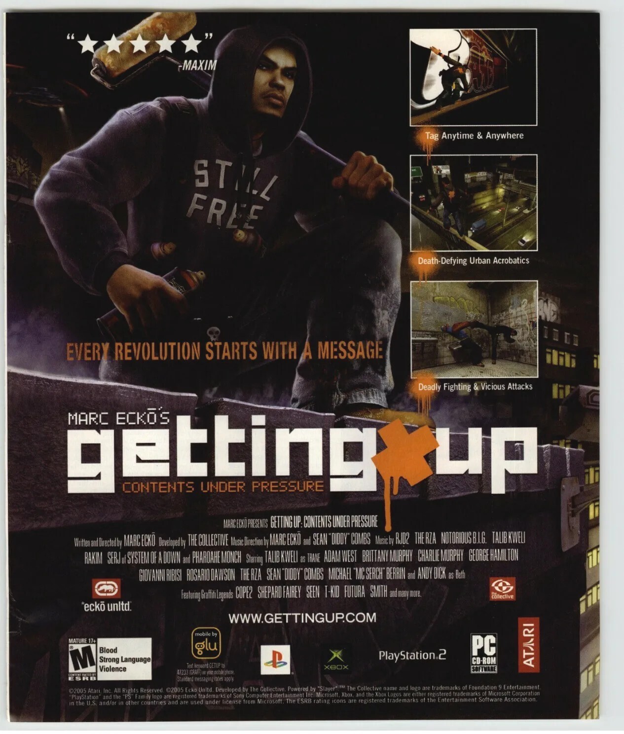 Marc Eckō's Getting Up: Contents Under Pressure 2005 Vintage Print Ad/Poster Art