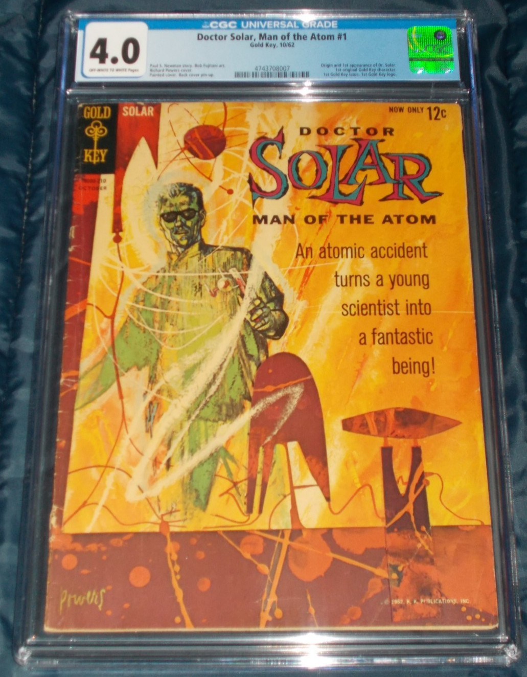 Doctor Solar, Man of the Atom #1 CGC 4.0 VG (Gold Key ~ 10/62) Origin & 1st App