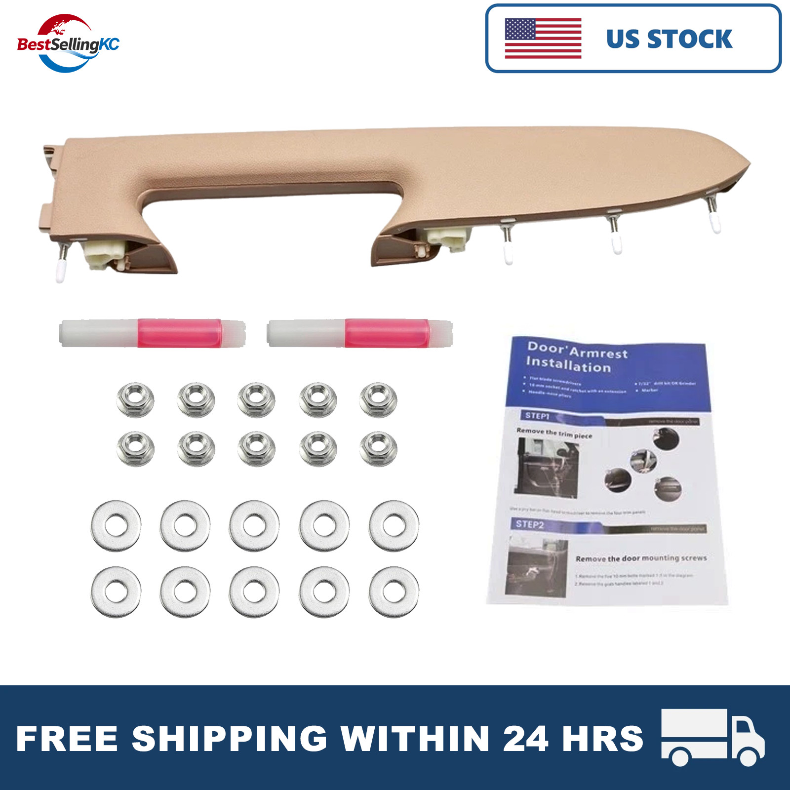 22818465 Front Left Driver Side Door Armrest Repair Kit for Chevy Silverado/Gmc