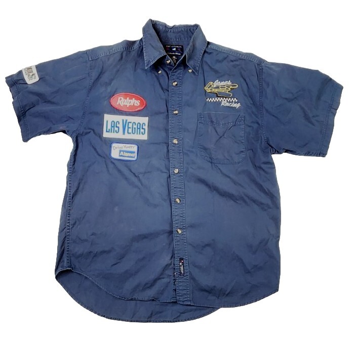 Vintage Jones Racing Powerboat Racing Pit Crew Shirt SZ L Alamo Las Vegas Ralphs