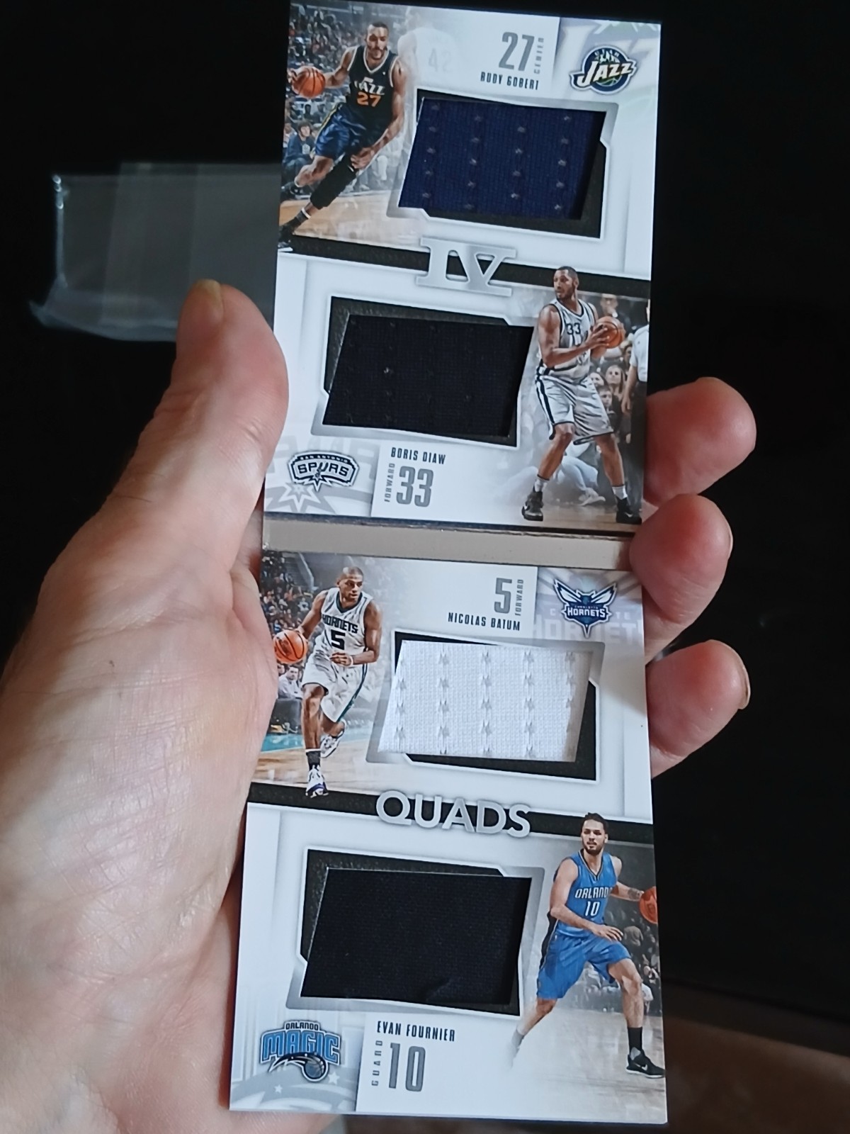 2015-16 PANINI PREFERRED QUADS FOURNIER GOBERT BATUM DIAW PATCH auto #Q-FRA /149