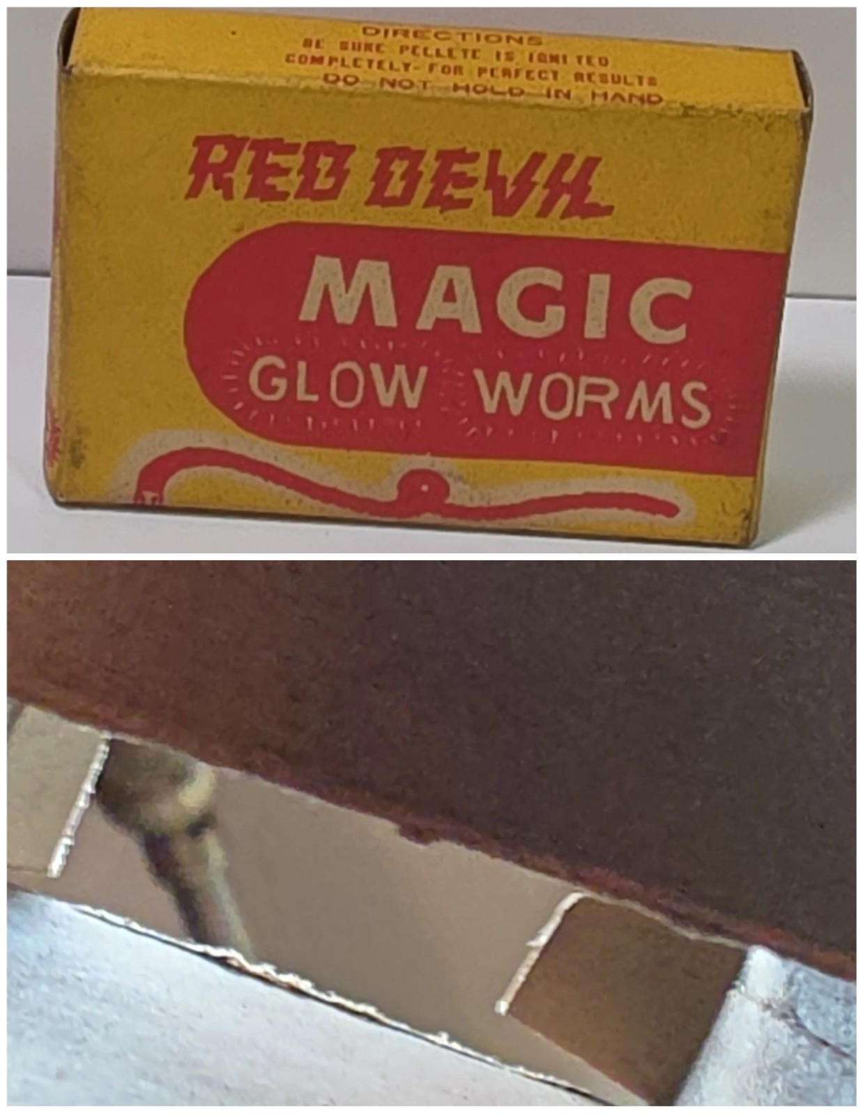 60 \'s Vintage Empty Magic Glow Worms Box Red Devil JRR52