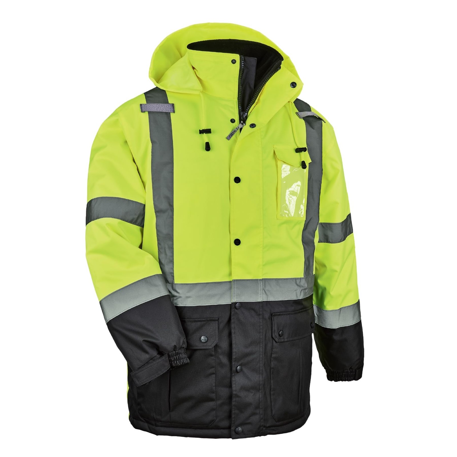 High Visibility Reflective Winter Safety Jacket, Insulated Parka, ANSI Compli...
