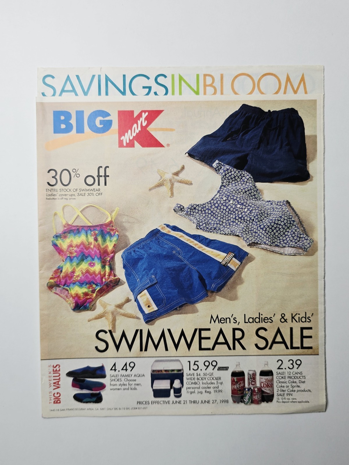 1998 Big Kmart Summer Sale Circular Video Games Fashion Garden 24 Pages Ad