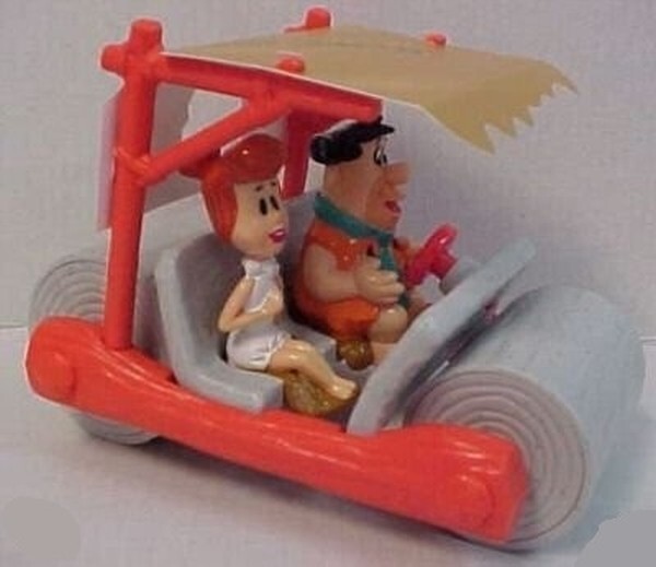 THE FLINTSTONES CAR MOBILE KINDER SURPRISE MAXI TOY HANNA BARBERA COLLECTIBLES