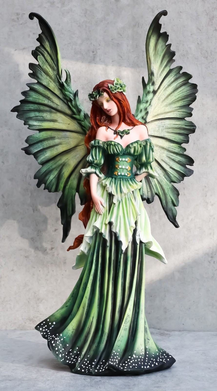 Ebros Amy Brown Large Lady of The Forest Green Tribal Fairy Figurine 19.5\