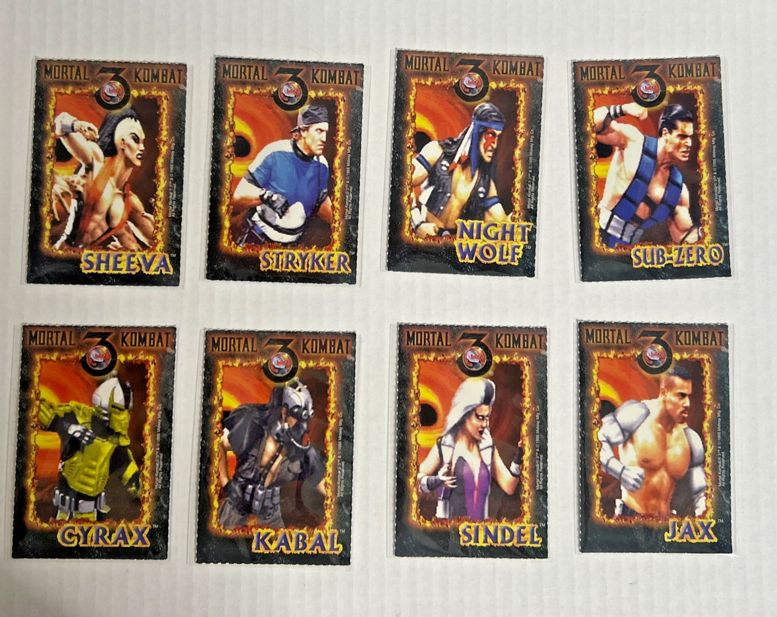 Mortal Kombat 3 Midway 1995 8 Card Promo Set Complete** (Nintendo Power)