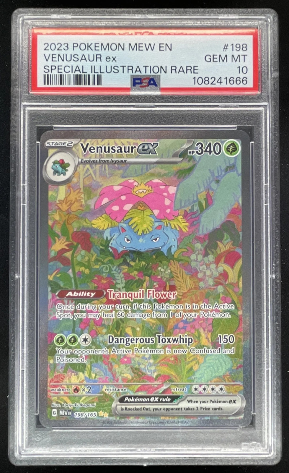 2023 Pokemon SV 151 #198/165 Venusaur ex Special Illustration Rare PSA 10