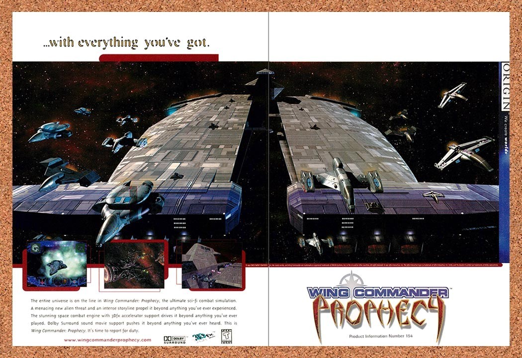 1997 Wing Commander Prophecy PC Original Advertisement / Retro Promo v3