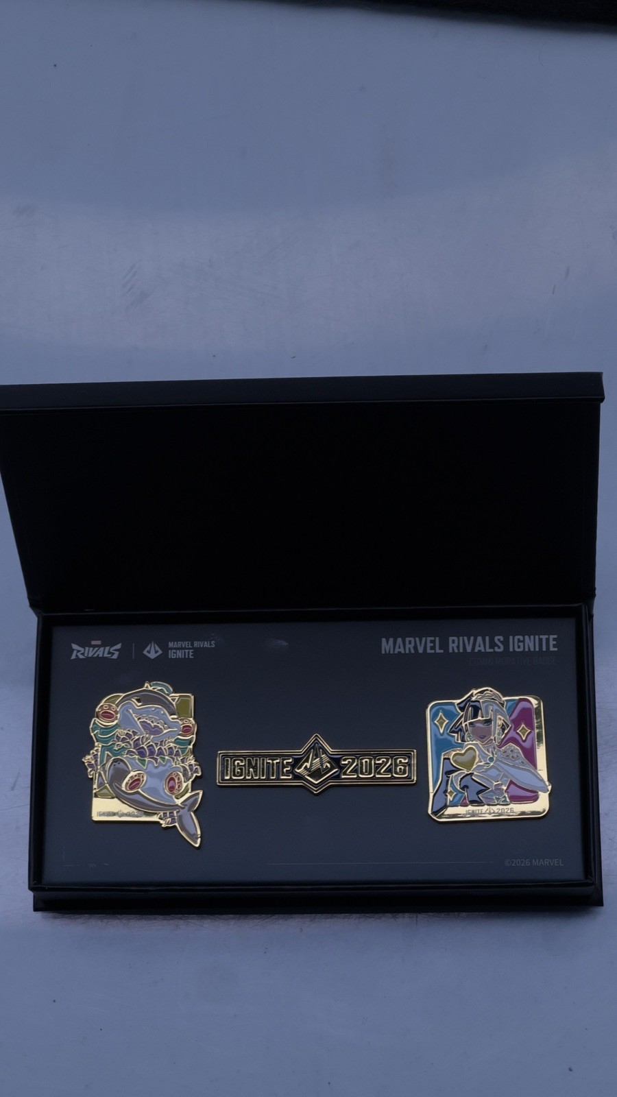 Marvel Rivals IGNITE Exclusive Jeff the Land Shark & Luna Snow Pin Set