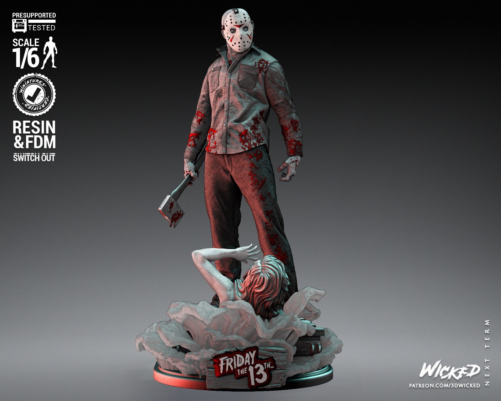 1:6 Jason Voorhees Friday the 13th Fan Art UNPAINTED Resin Garage Kit