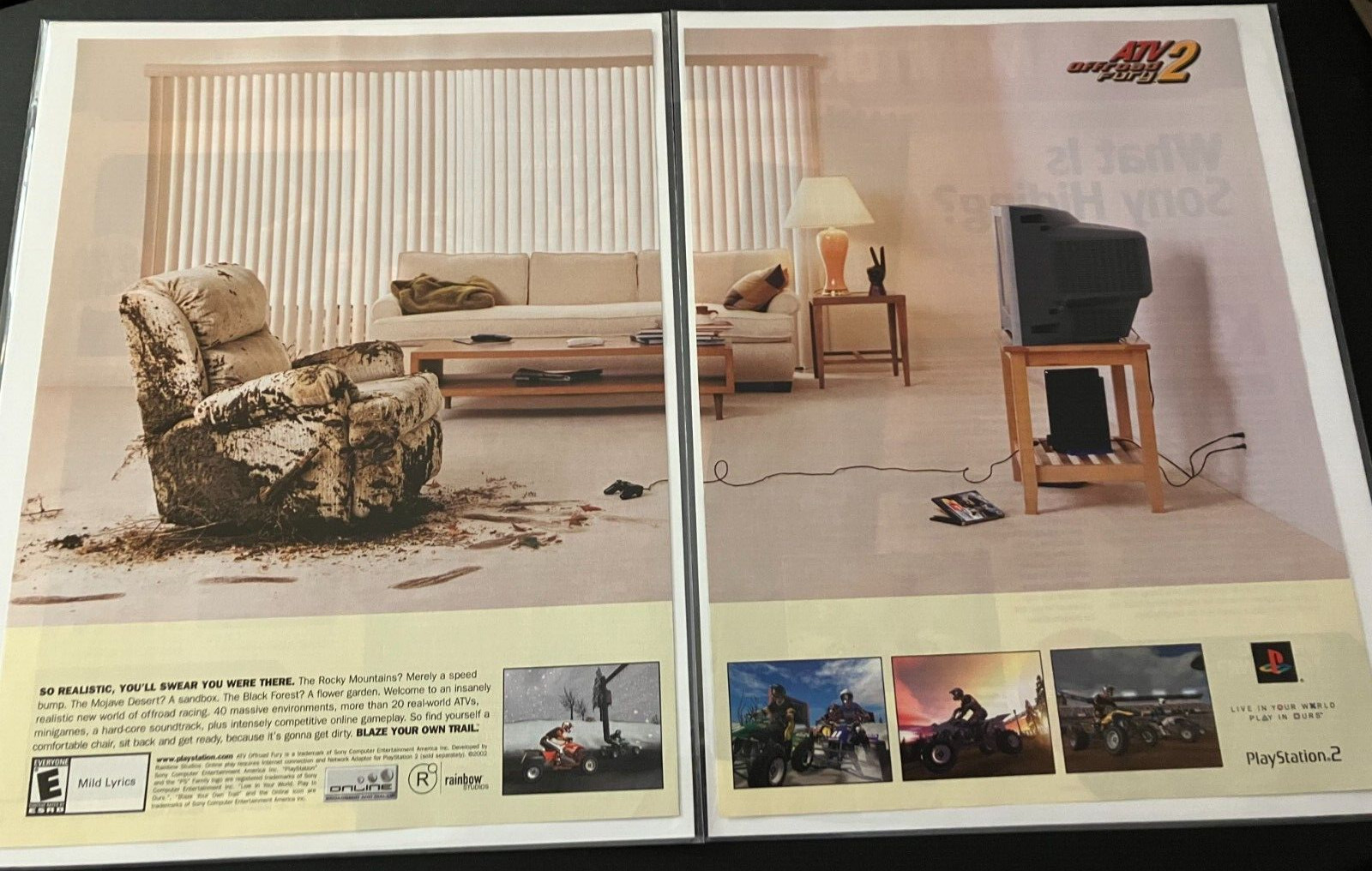 ATV Offroad Fury 2 on PS2 - Vintage Gaming Print Ad / Poster / Wall Art - CLEAN
