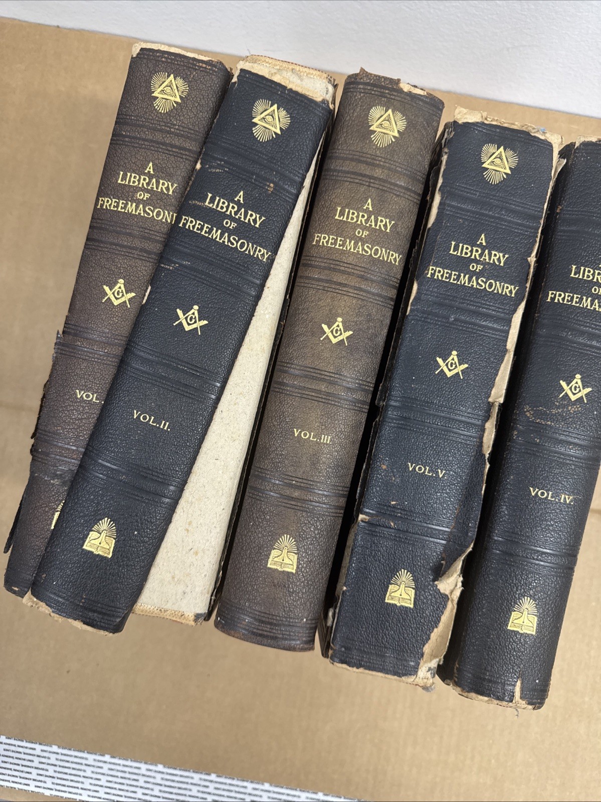 1889 THE HISTORY OF FREEMASONRY VOL. 1,2,3,4,5, BY ROBERT FREKE GOULD Full Set