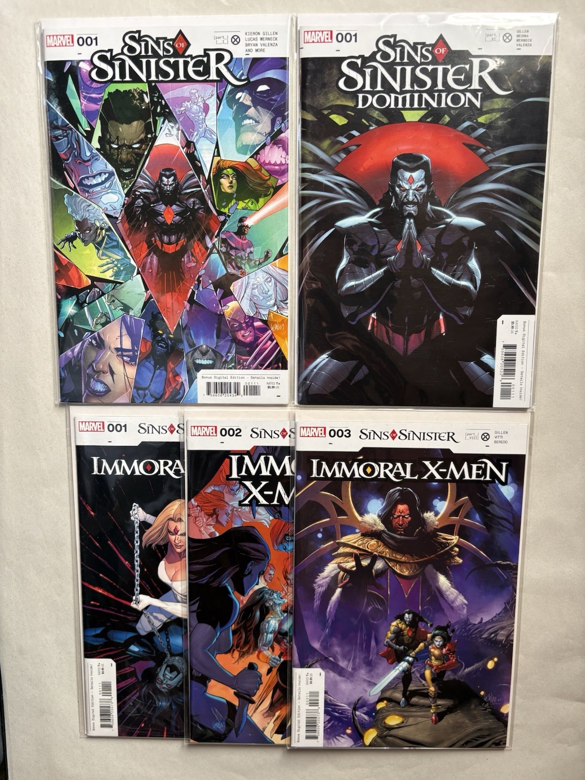 Immoral X-Men #1-3 Complete Set 2023 PLUS Sins of Sinister & Dominion Marvel