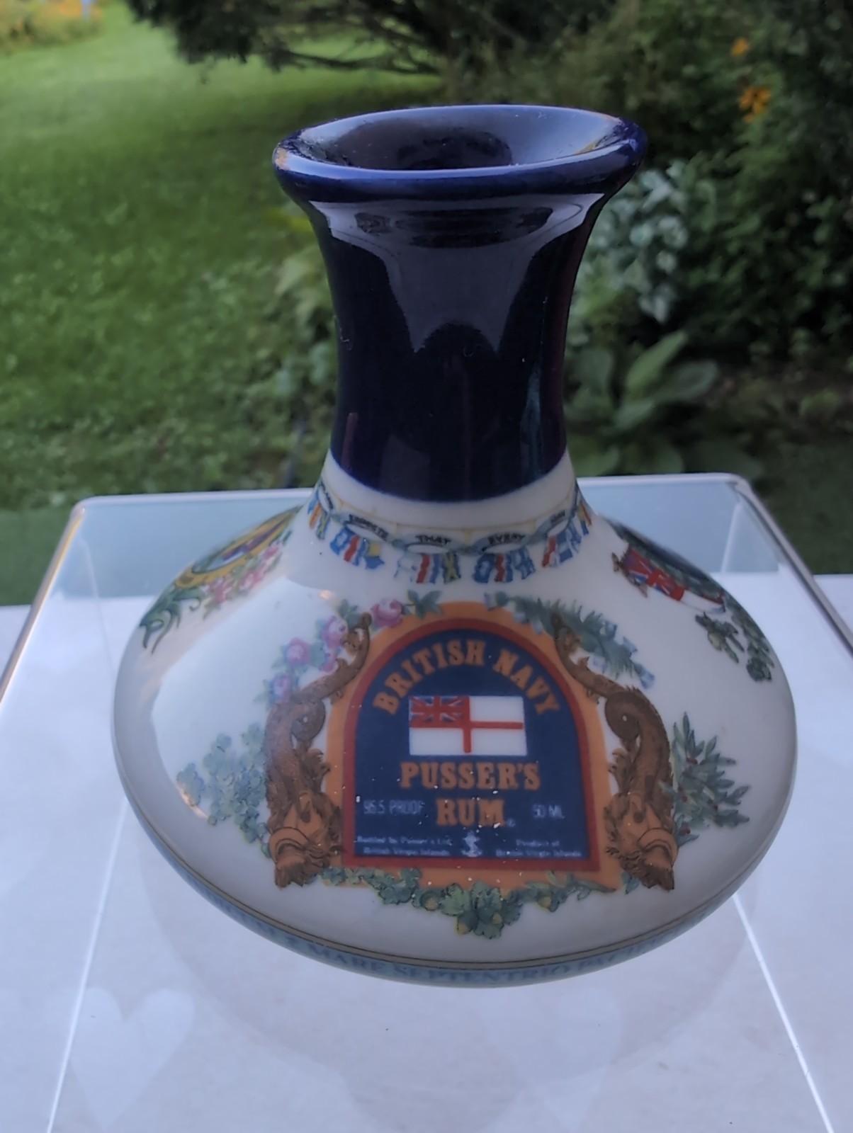 Vintage British Navy Pusser\'s Rum Decanter  3.5 \