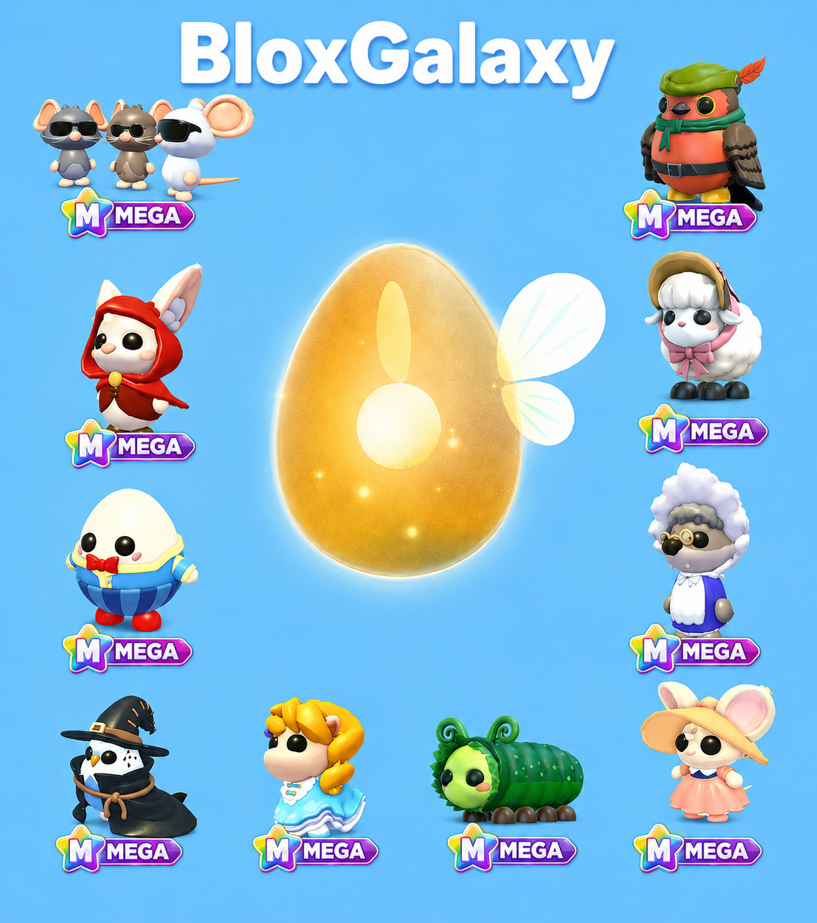 Fairytale Egg - Three Blind Mice - Huntsman Robin - Little Lamb - Crimson Cape
