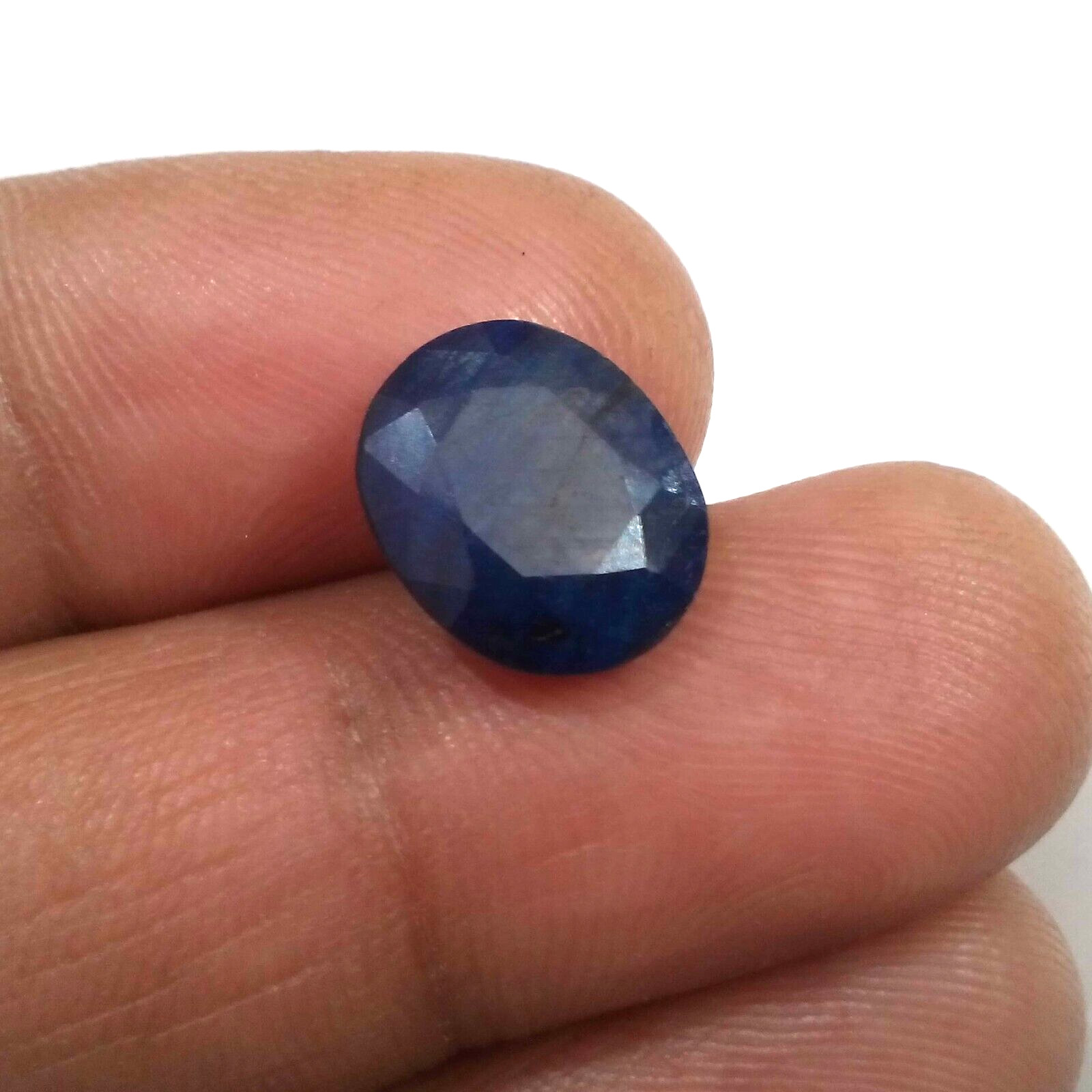 Fabulous Huge Blue Sapphire Faceted Gemstone Oval Shape 7.75 Crt Loose Gemstone