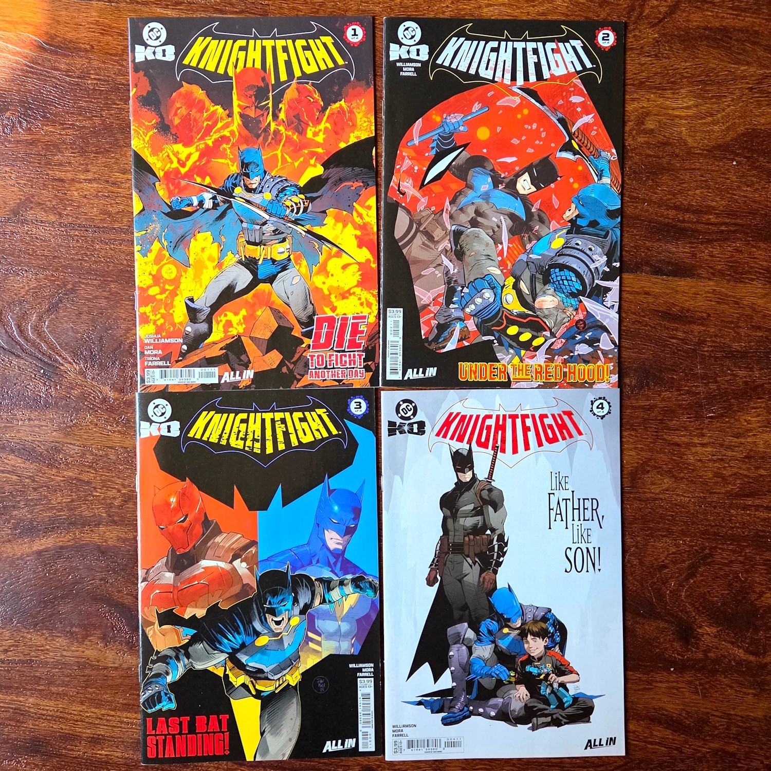 DC KO Knightfight 1-4 1 2 3 4 Dan Mora Main Cover FULL SET Batman