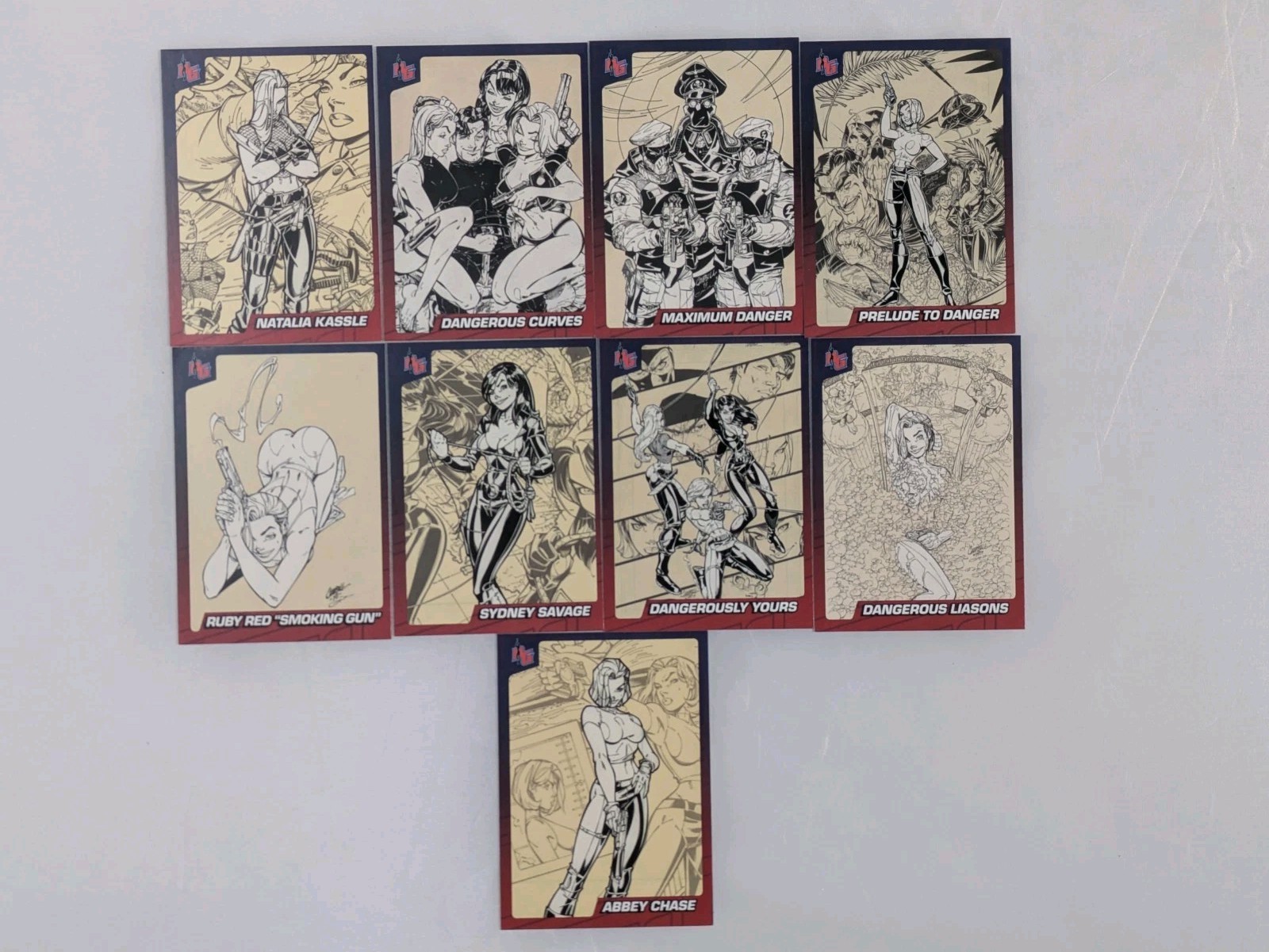 Danger Girl Trading Cards #1-9 Kickstarter Exclusive Skybound J Scott Campbell 