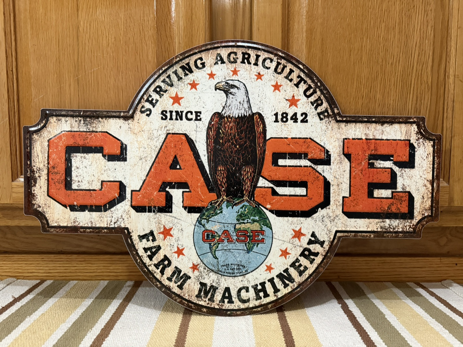 Case Farm Machinery Sign Tractor Eagle Vintage Style Wall Decor
