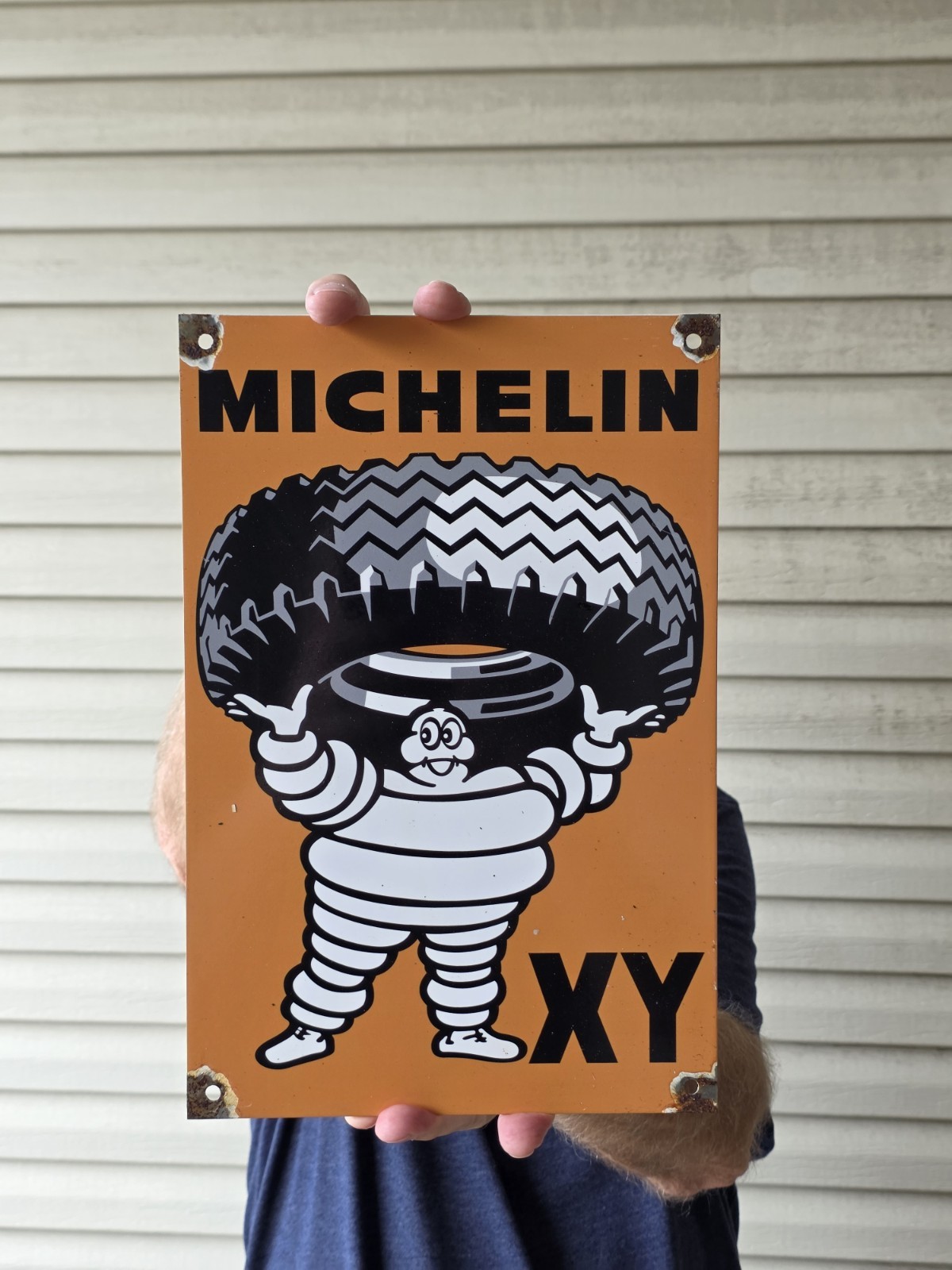  VINTAGE 1950\'S MICHELIN TIRES  PORCELAIN ENAMEL SIGN  12\