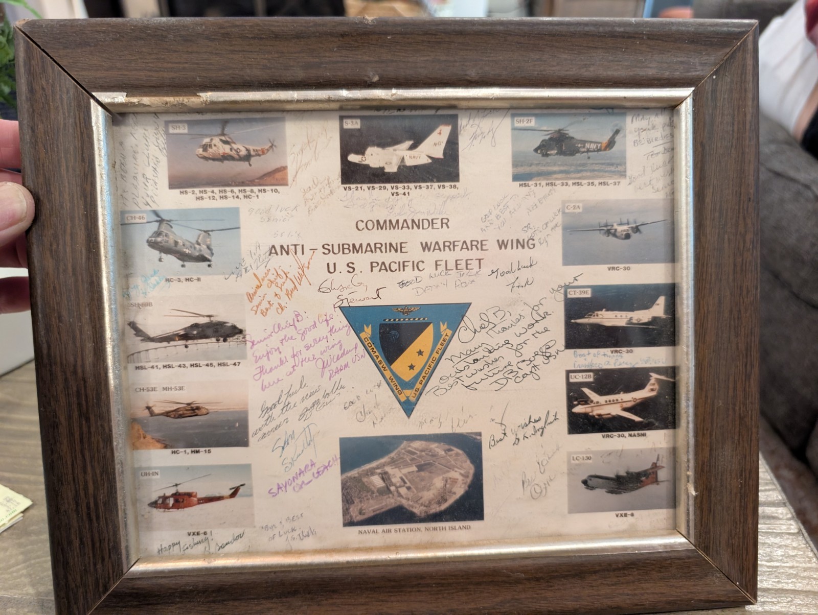Vintage Anti-Submarine Warfare Wing Commander PROMOTION/ RETIREMENT Signed Photo