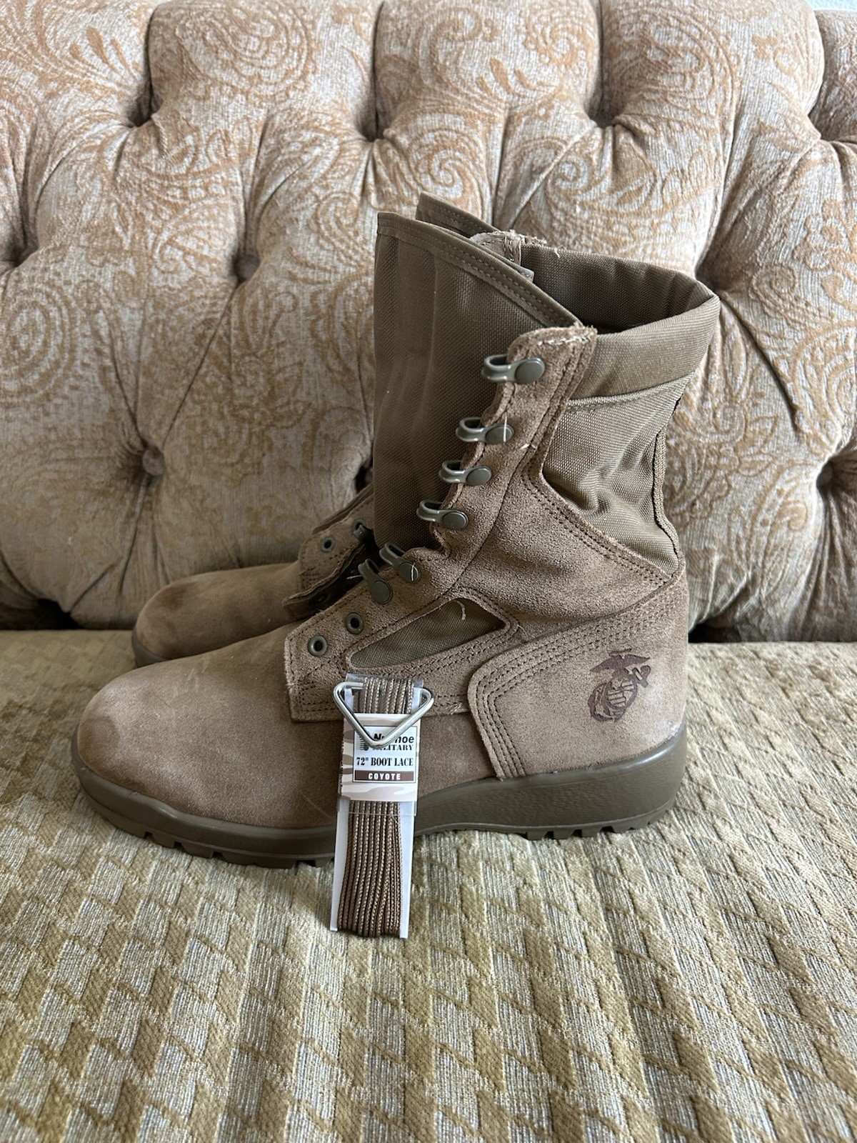 USMC MCRAE COMBAT BOOTS, SIZE 9.5W, WORN ONCE,  