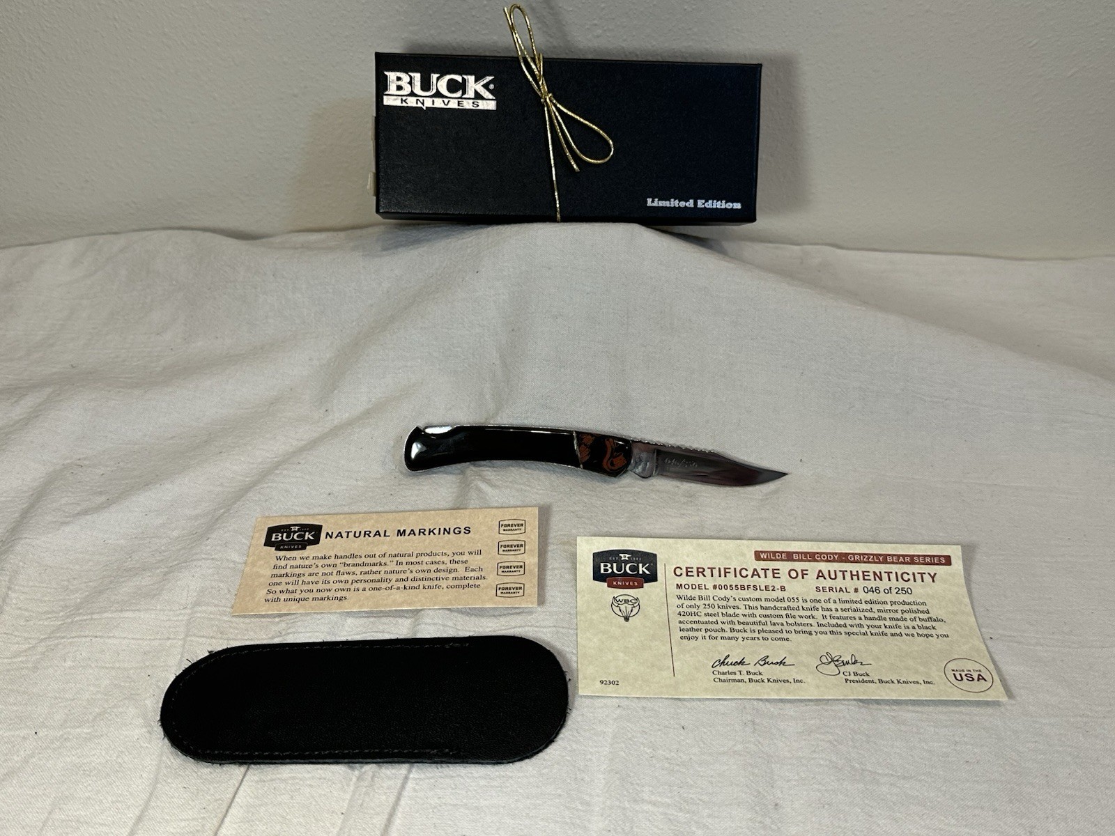Buck Wilde Bill Cody’s Model 055 Is A # 46 Of 250 Limited Edition Knife.