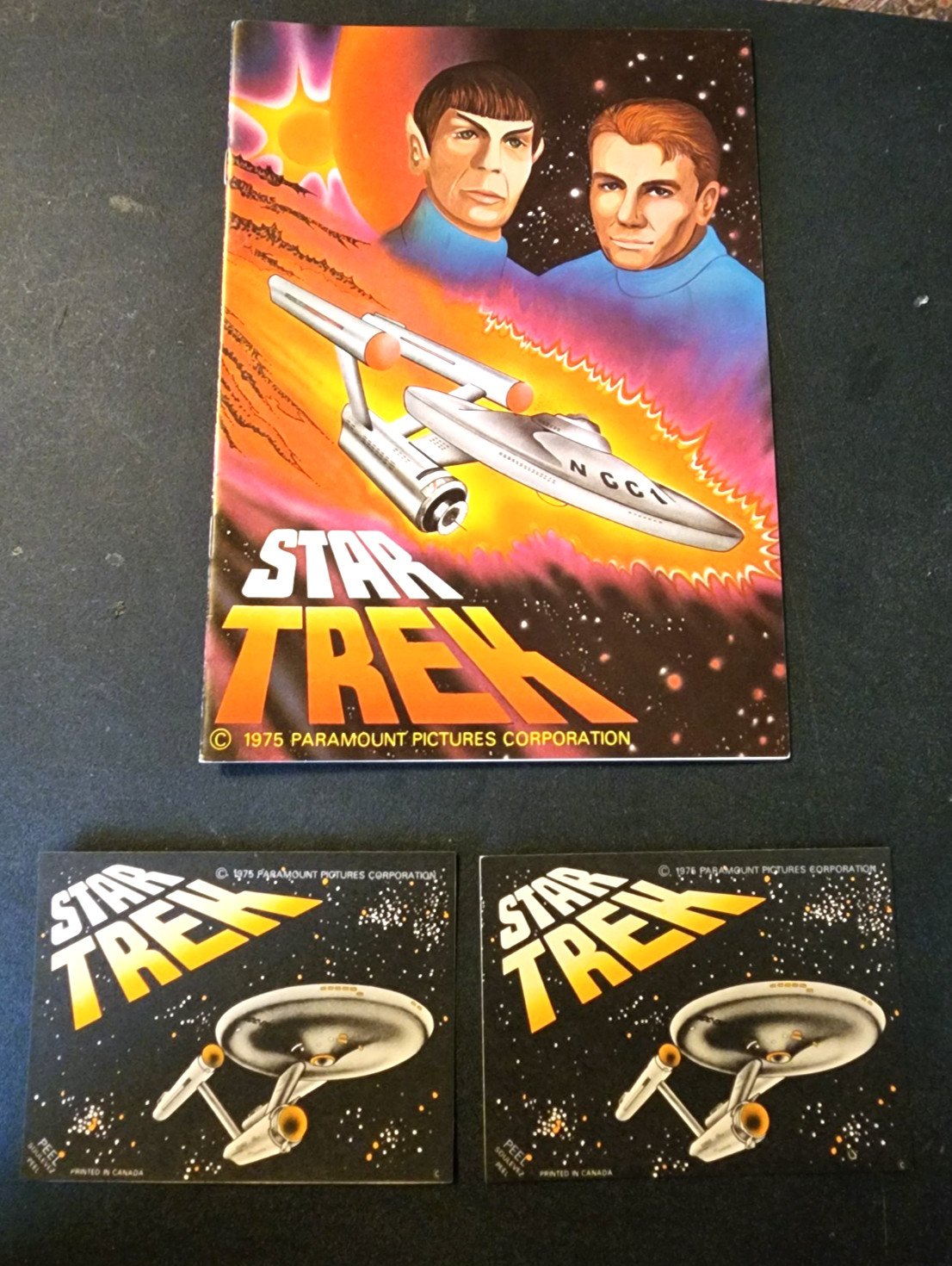1975 Star Trek Album & 2 NEW Sticker Packs w Posters RARE by Morris