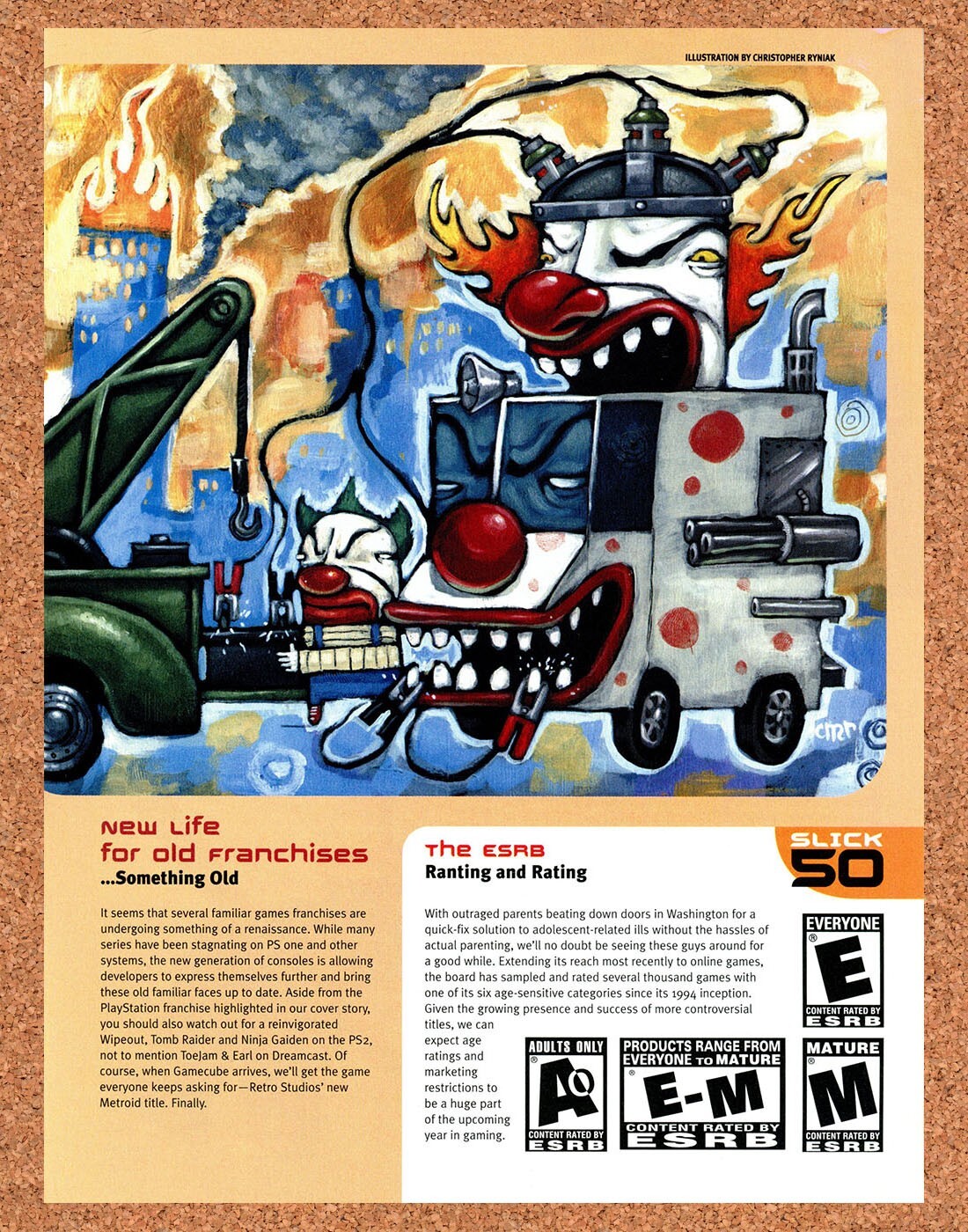 2001 Twisted Metal Sweet Tooth ESRB Original Advertisement / Retro Promo v1