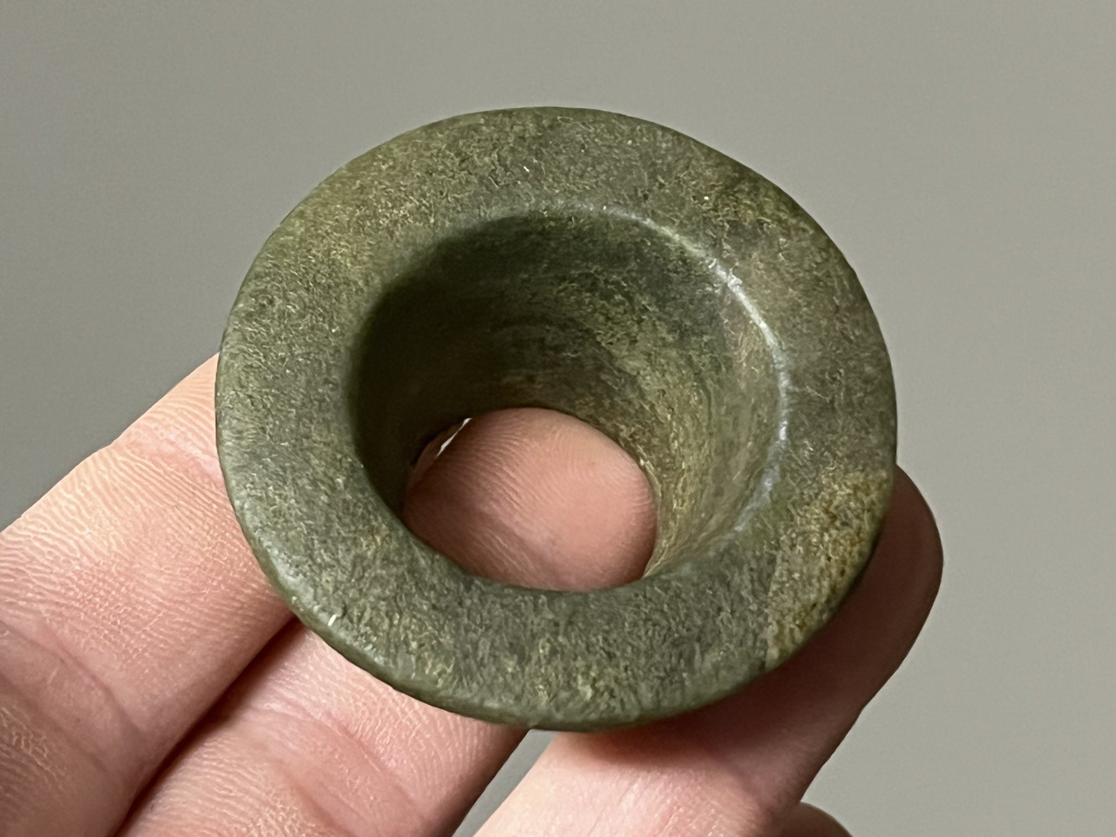 PHENOMENAL PRECOLUMBIAN JADE EAR SPOOL NATIVE CENTRAL AMERICAN T26