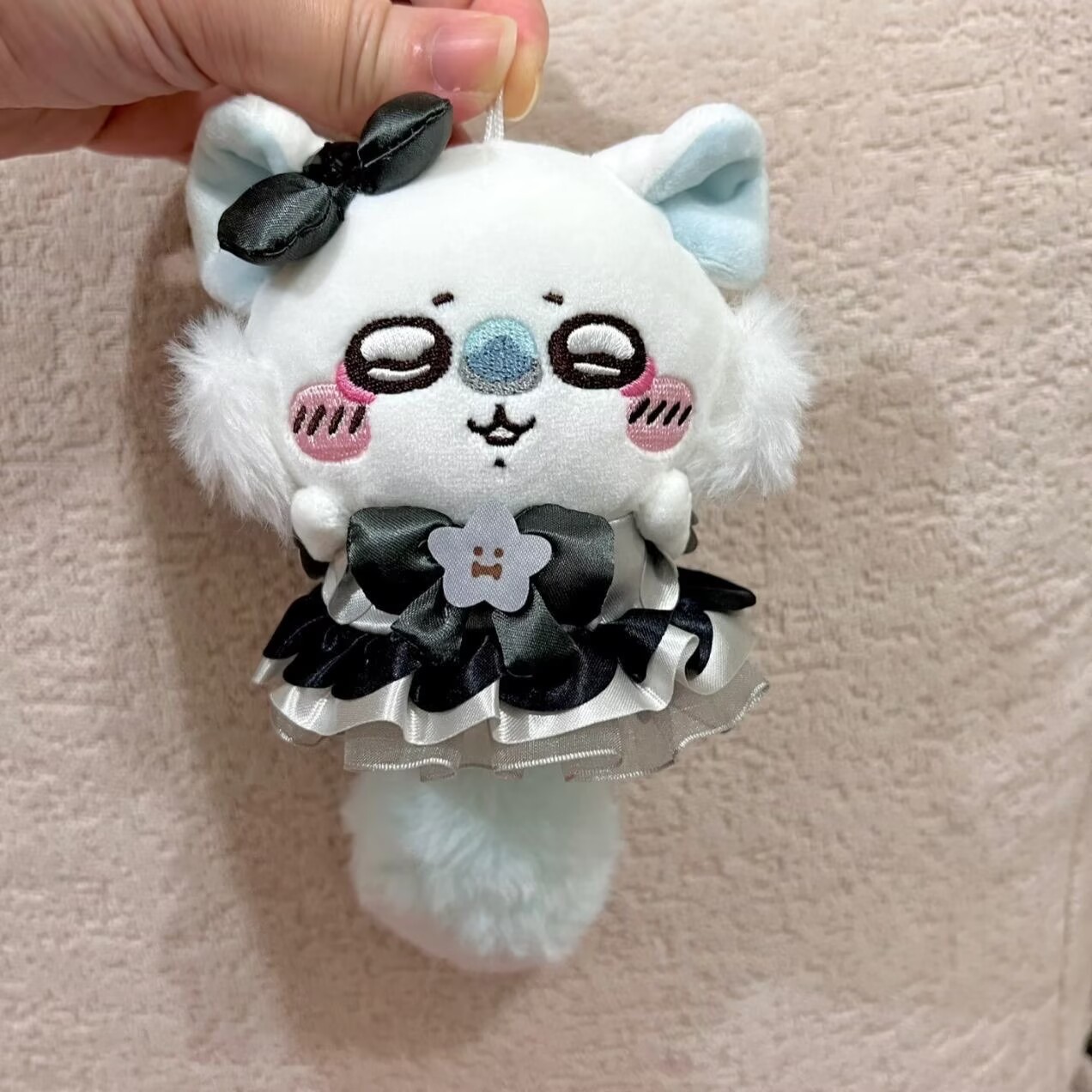 Chiikawa Black Magical Girl Momonga Doll Keychain Toy Pendant Plushie  Mascot
