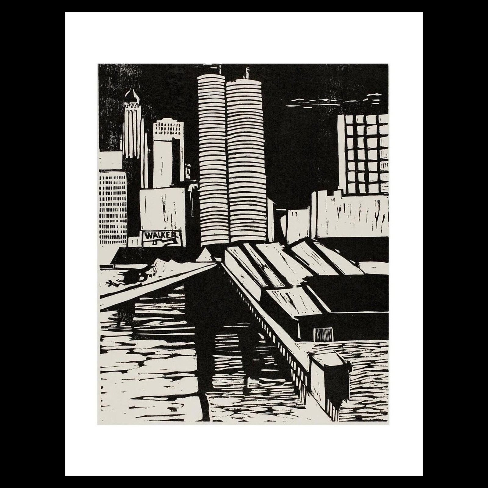 Bronislaw M. Bak - Chicago River, from One-Hundred Views of Chicago (1967) Ar