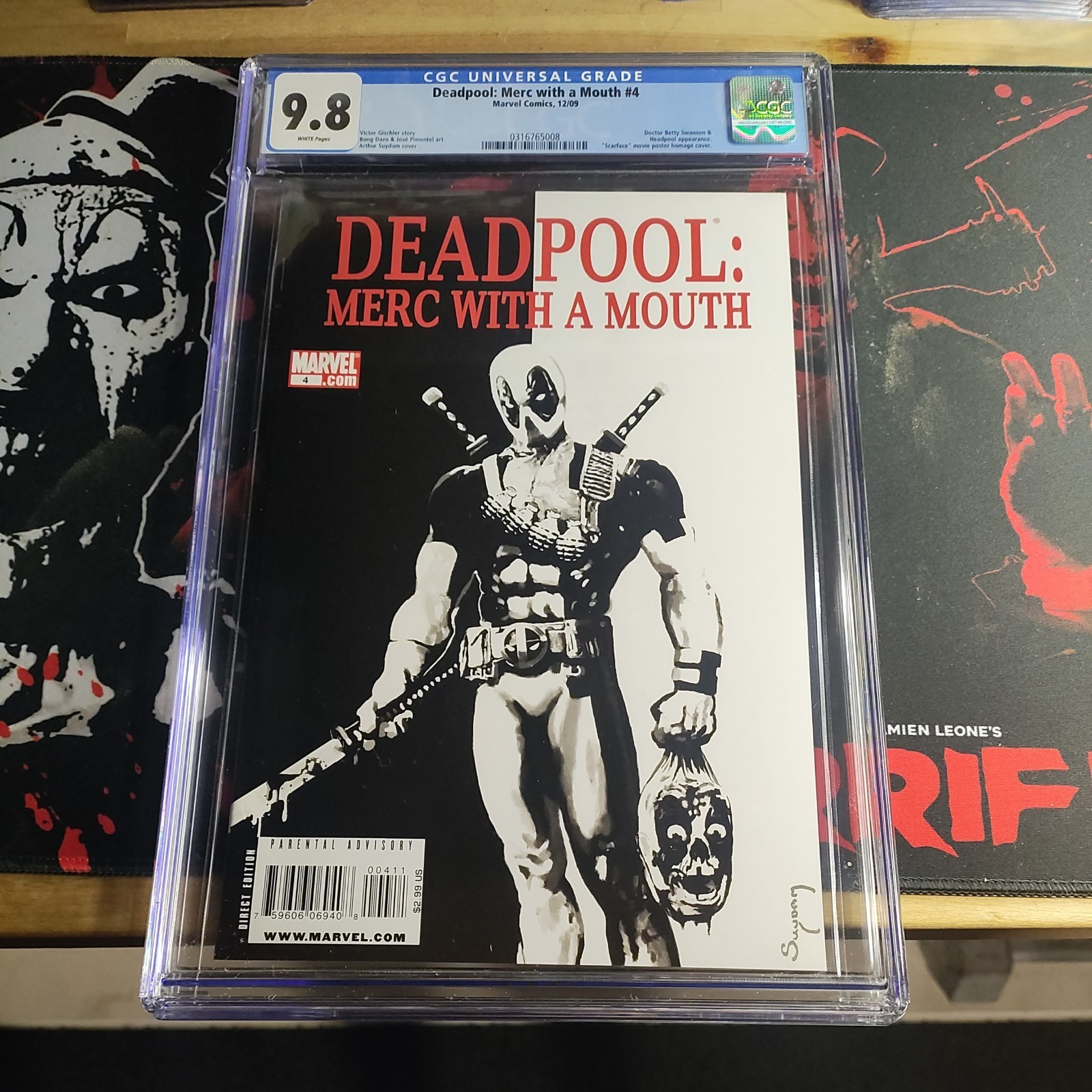 Deadpool Merc With A Mouth #4 CGC9.8 🔥RARE(2009) Iconic Scarface Homage Marvel 