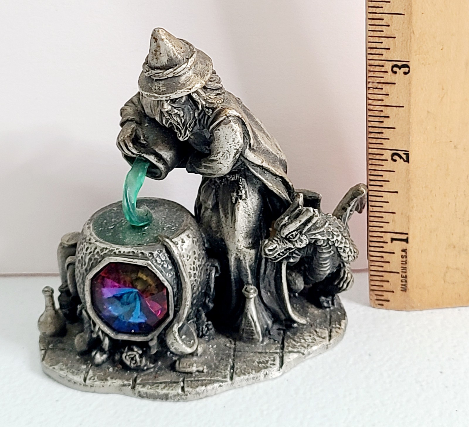 Myth And Magic Tudor Mint The Healing Potion 3870 Pewter Crystal Figurine Wizard