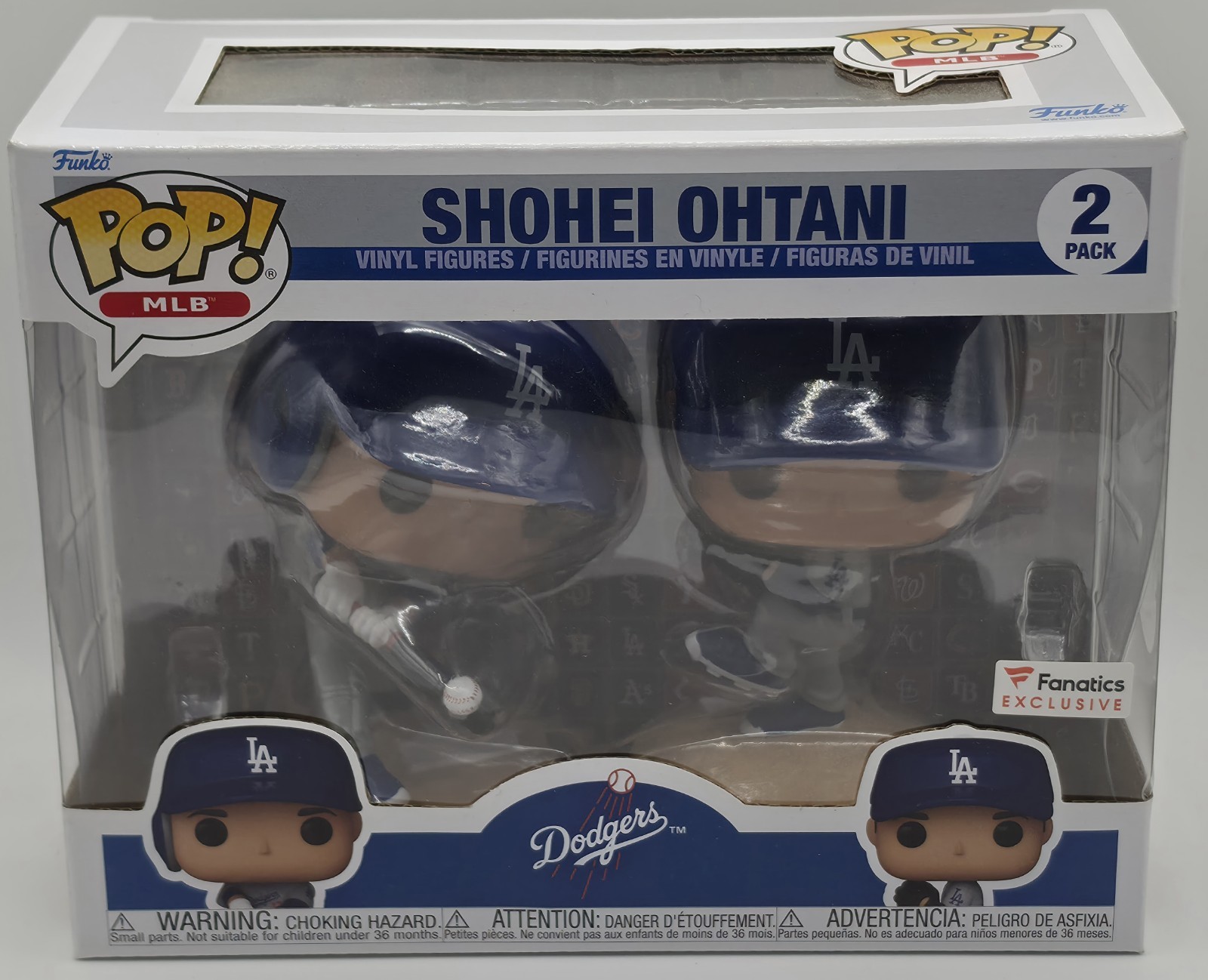 🔥 Shohei Ohtani Funko Pop 2-Pack MLB Fanatics Exclusive LA Dodgers Mint NIB 