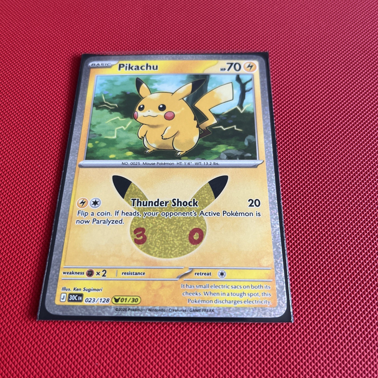 Pokemon TCG 30th Anniversary Pikachu 023/128 (01/30)