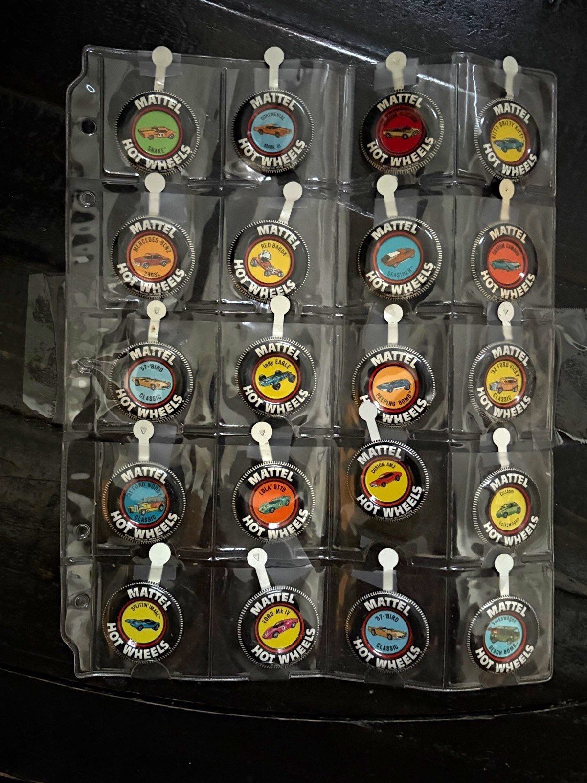 Vintage 1968-70 Hot Wheels Redline Collector Buttons Lot of 27 ORIGINAL